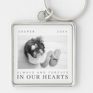 Porte-clés Citation Pet Memorial Simple Modern Chic Photo