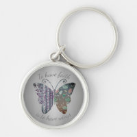 Citation vintage de foi papillon à motif