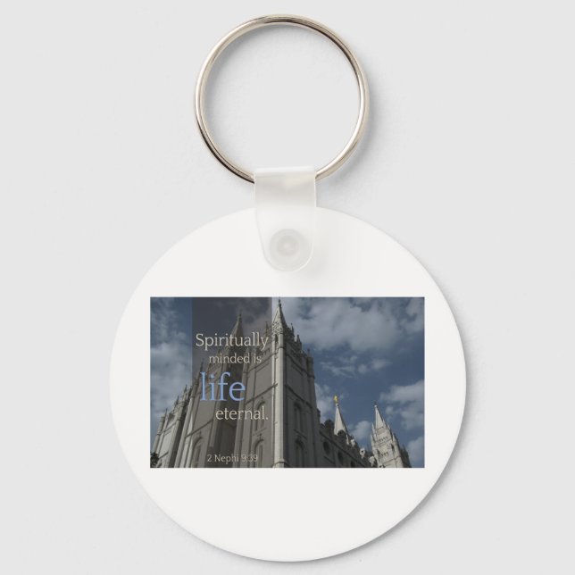 Porte-clés Citations de LDS "L'esprit spirituel est la vie ét (Recto)