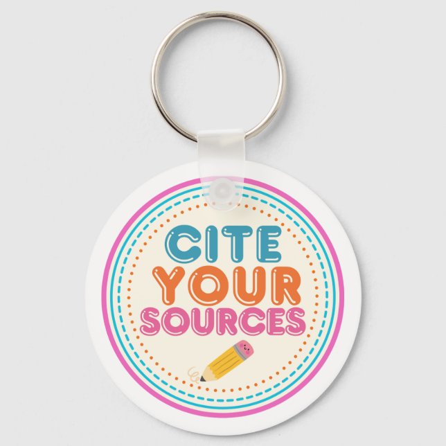 Porte-clés citer vos sources porte - clé (Recto)
