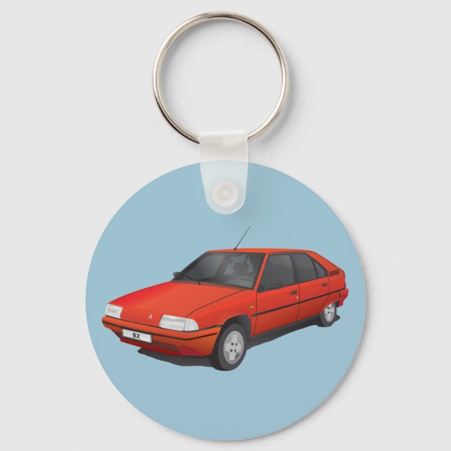 Porte-clés Citroën BX rouge (Recto)