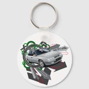 Porte-clés Citroen Xantia Activa Bague à clé illustrée