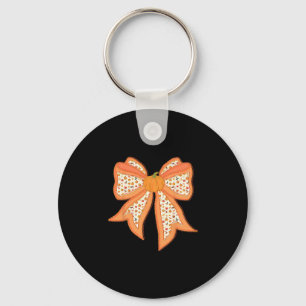 Porte-clés Citrouille à ruban coquette Thanksgiving automne f