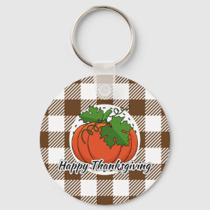 PORTE-CLÉS CITROUILLE BROWN - BON THANKSGIVING