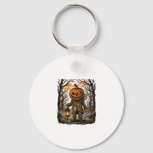 Porte-clés Citrouille effrayante Lanterne de corbeau Chauve-s