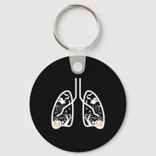 Porte-clés Citrouille Fantôme pulmonaire rétro-thérapeutique