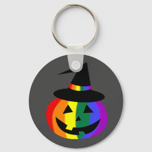 Porte-clés citrouille LGBT+ de la fierté
