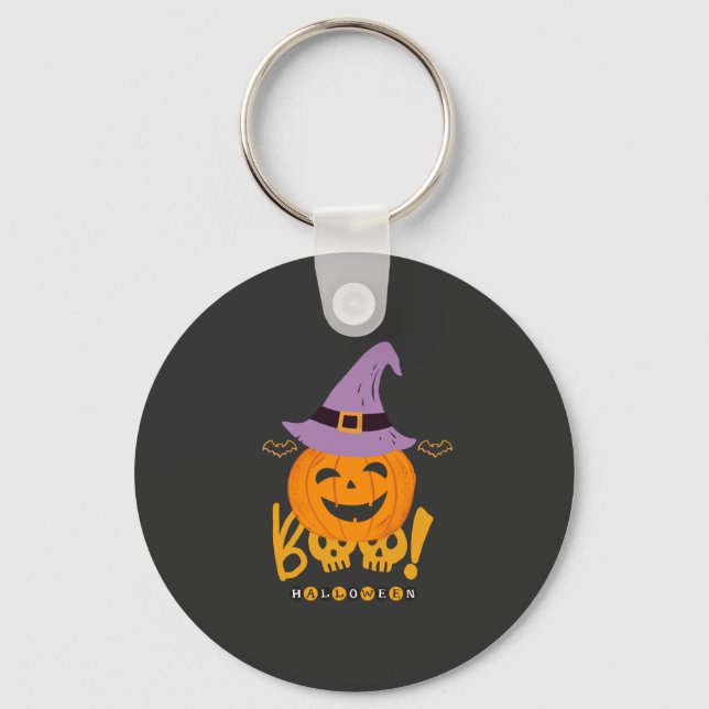 Porte-clés Citrouille méchant (Recto)
