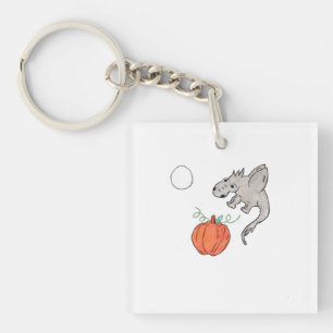 Porte-clés Citrouille orange avec Dragon