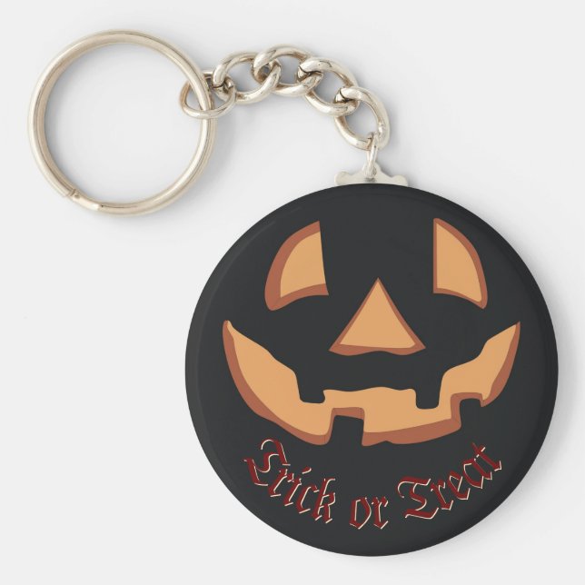 Porte-clés Citrouille pour Halloween en Porte - clé noir (Devant)