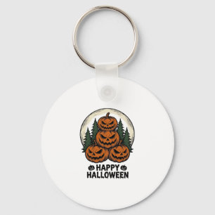Porte-clés Citrouille Vintage Halloween Jack O Lanterne Fores