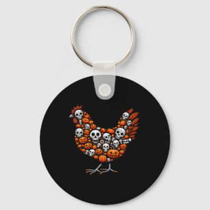 Porte-clés Citrouilles sculptés Halloween poulet mignonne for