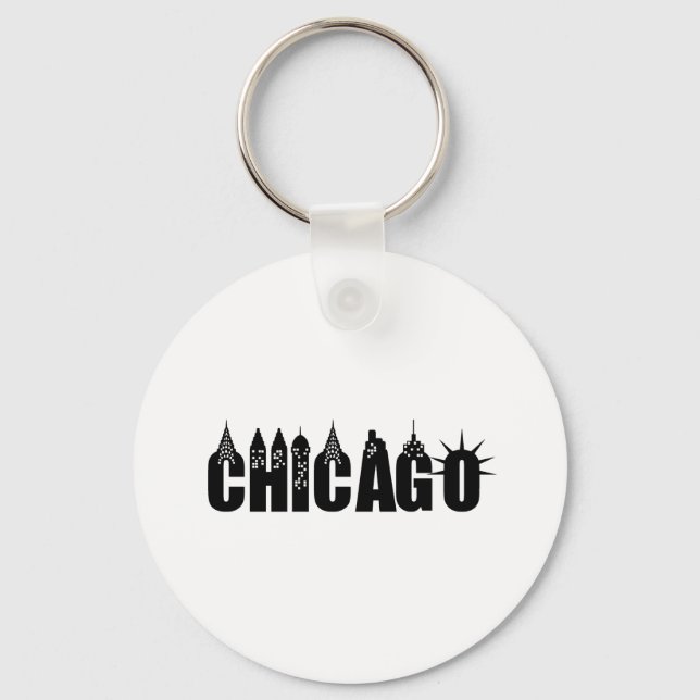 Porte-clés City Pride du gratte-ciel de Chicago (Recto)