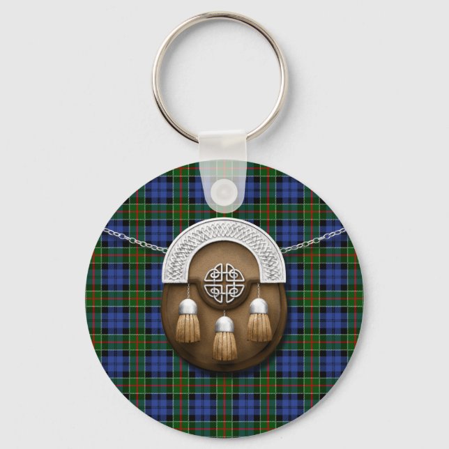 Porte-clés Clan Colquhoun Tartan Et Sporran (Recto)
