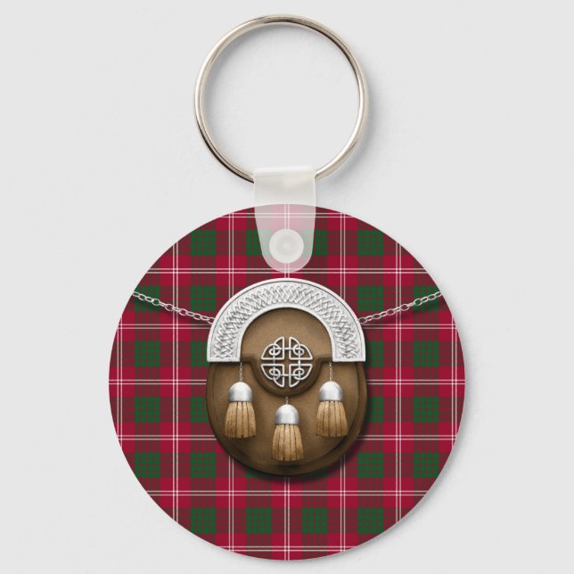 Porte-clés Clan Crawford Tartan Et Sporran (Recto)