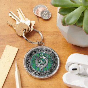 Porte-clés Clan Kennedy Crest & Tartan Knot