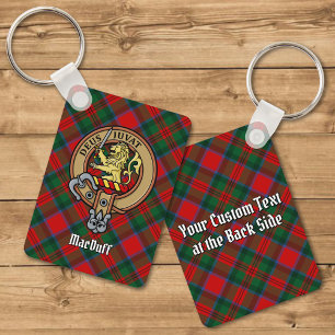 Porte-clés Clan MacDuff Crest sur Tartan