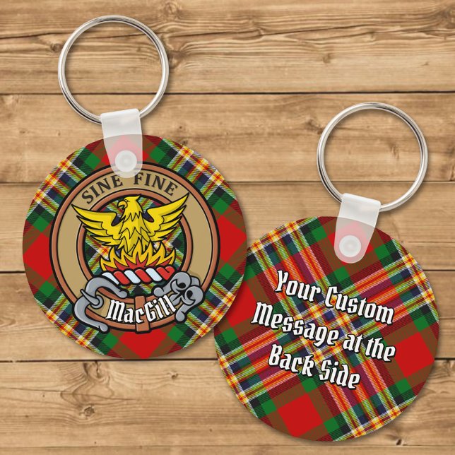 Porte-clés Clan MacGill Crest sur Tartan Porte - clé (Créateur téléchargé)