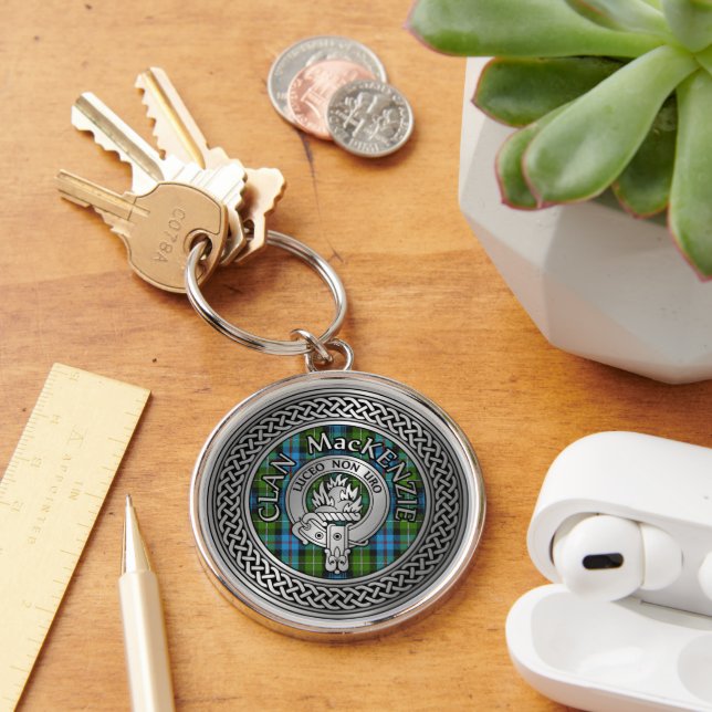 Porte-clés Clan MacKenzie Crest & Tartan Knot (Bureau)