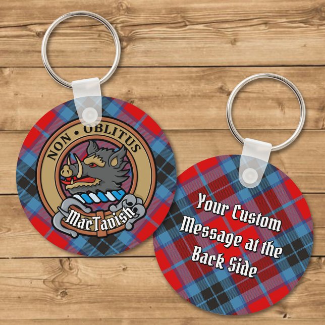 Porte-clés Clan MacTavish Crest sur Tartan (Créateur téléchargé)