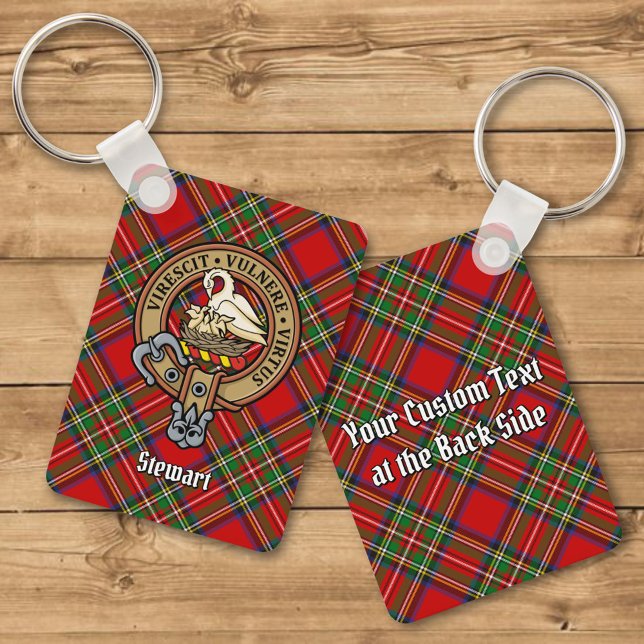 Porte-clés Clan Stewart Crest sur Tartan Porte - clé (Créateur téléchargé)