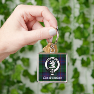 Porte-clés Clan Sutherland Crest & Tartan