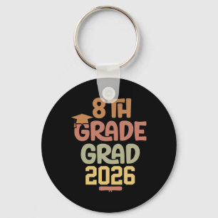 Porte-clés Classe de fin d'études de 8e année 2026 Diplômé Gr