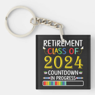 Porte-clés Classe de retraite de 2024 Compte à rebours Profes