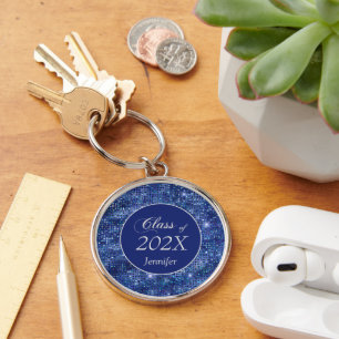 Porte-clés Classe Elégant Blue Star Shimmer