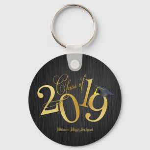 Porte-clés Classe géniale de noir et d'or de 2019 obtentions