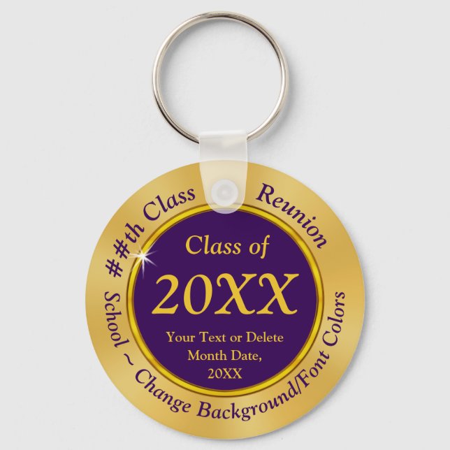 Porte-clés Classe personnalisée de cadeaux 1968, Classe Réuni (Recto)