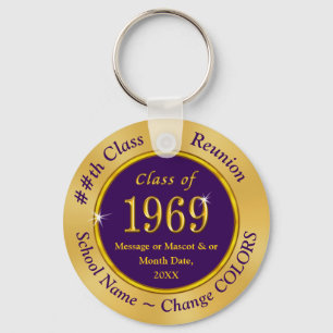 Porte-clés Classe violet et or de la Réunion de 1969 Faveurs