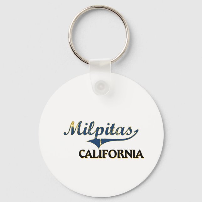 Porte-clés Classic de Milpitas California City (Recto)