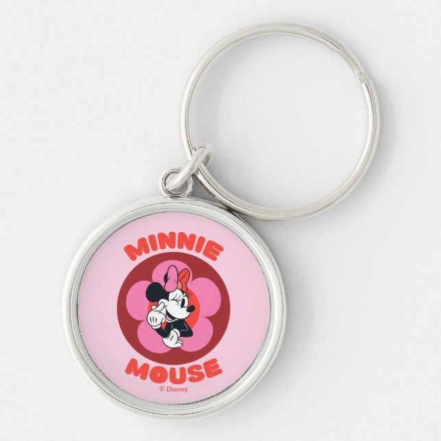 Porte-clés Classic Minnie Mouse Retro Badge (Devant)