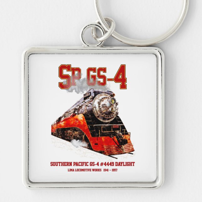 Porte-clés Classic Southern Pacific GS-4 Steam Locomotive (Devant)