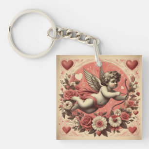 Porte-clés Classic/Vintage/Retro Saint-Valentin cupide