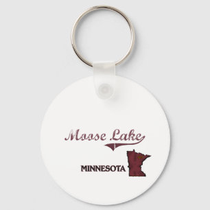 Porte-clés Classique de ville du Minnesota de lac moose