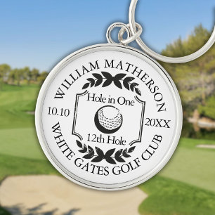 Porte-clés Classique Golf Personnalisé Hole in One