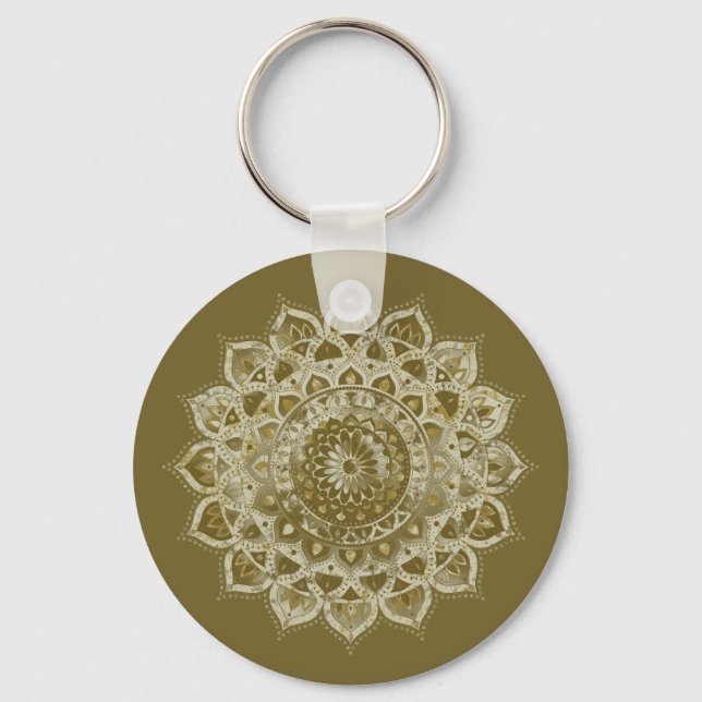 Porte-clés Classique Mandala Inde Style 4 (Recto)