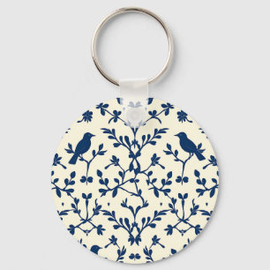 Porte-clés Classique silhouette de damier de toile d'oiseau b