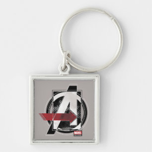Porte-clés Classiques Avengers Logo Avengers Couleur Négati