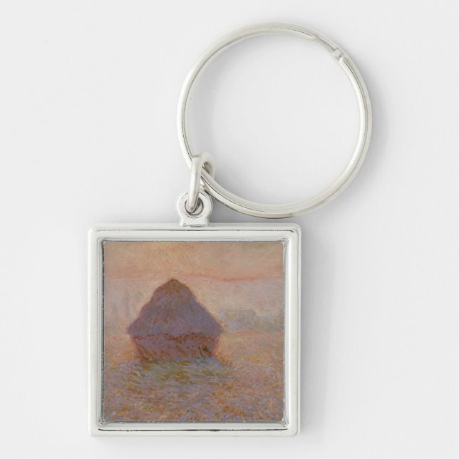 Porte-clés Claude Monet | Grainstack, Sun dans la brume (Devant)