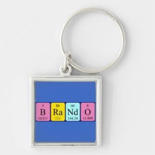 Porte-clés Clavier de nom de table périodique Brando