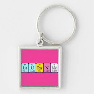 Porte-clés Clavier de nom de table périodique Lauranne