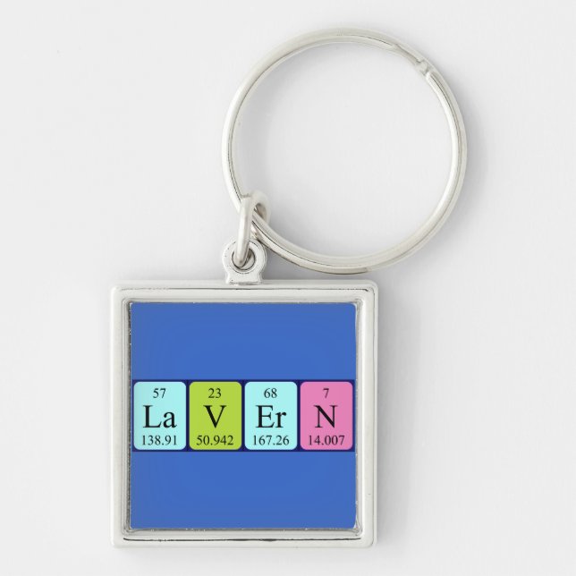 Porte-clés Clavier de nom de table périodique Lavern (Devant)
