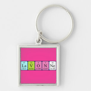 Porte-clés Clavier de nom de table périodique Lavonne