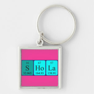 Porte-clés Clavier de nom de table périodique Shola