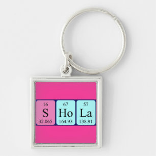 Porte-clés Clavier de nom de table périodique Shola