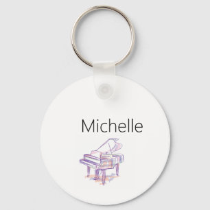 Porte-clés Clavier de Piano et Notes de Musique