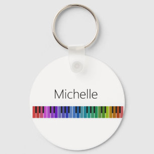 Porte-clés Clavier de Piano & Notes de Musique